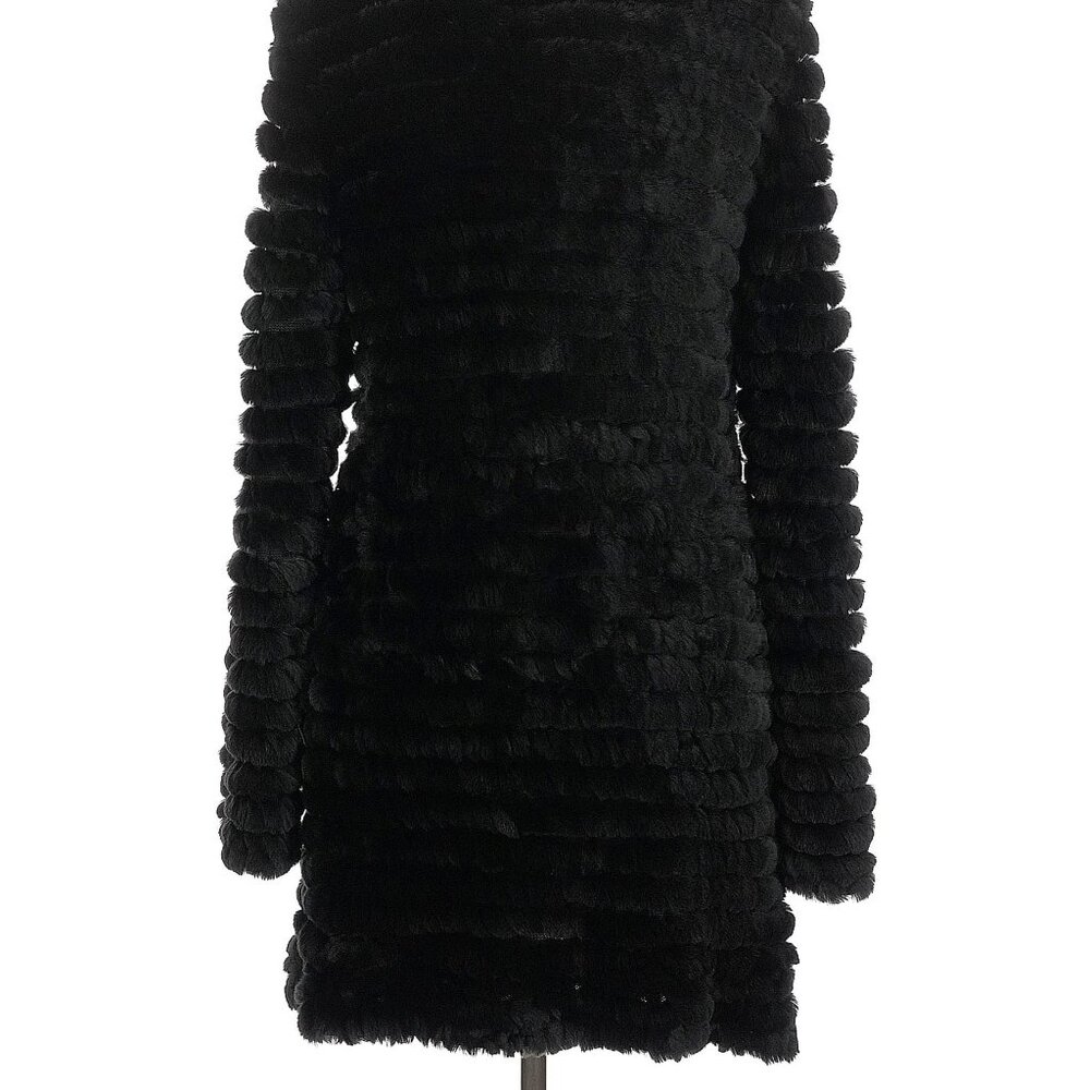 🖤 Adrienne Landau Real Rabbit Fur Knit Jacket Black Soft Mobwife Whimsigoth L - Picture 9 of 13